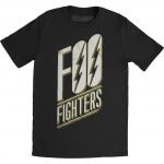 Slanted Logo Black Slim Fit T-shirt RA2405 SM Official Foo Fighters Merch