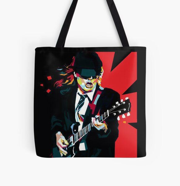 Angus Young AC/DC Thunderstruck All Over Print Tote Bag RB2405 product Offical foo fighters Merch