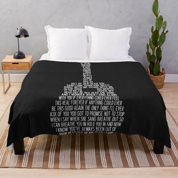 Everlong Song Lyric on Guitar by Foo Fighters Throw Blanket RB2405 product Offical foo fighters Merch